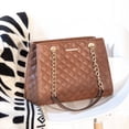 thumbnail image 4 of Montana West MEDIUM Chain Shoulder Bag for Women Hobo Handbags Tote Purse, Brown, 4 of 7