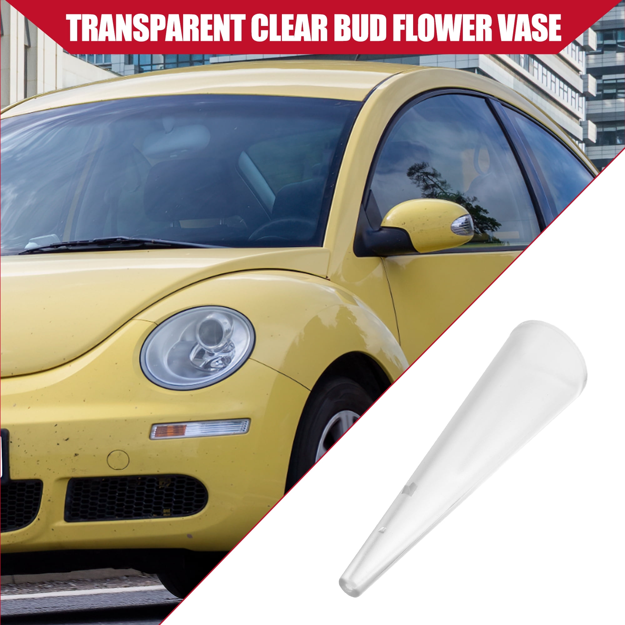 Unique Bargains Car Transparent Bud Flower Vase for VW New Beetle 1999-2010 / Durable