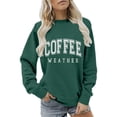 thumbnail image 4 of Gkeoshab Pullover Sweaters for Women Women's Long-Sleeve Loose-Fit Round-Neck Sweater for Fall and Winter Green S, 4 of 6