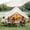 Beige, variant on LuckyNote 4 Season Bell Tent 13.1FT with Stove Jack, Waterproof Glamping Yurt Tent for 8 People Family Camping – Beige