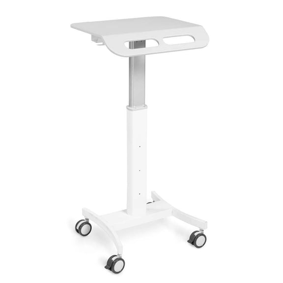 Luxor Vitalize Laptop Cart | Adjustable Height Rolling Medical Cart