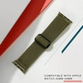 thumbnail image 2 of XIHAMA Stretchy Loop Bands Compatible with Apple Watch Band 45mm 44mm 42mm 38mm 40mm 41mm Women Men, Adjust Sport Elastic Nylon Replacement Wristband for iWatch Series 7 6 5 4 3 2 1, Green, 2 of 4