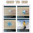 thumbnail image 2 of 4pcs Snowboard Stomp Pad, 3D Snowflake Snowboarding Stomp Pads, PVC Material （White+Gold+Pink+Lake Blue）, 2 of 5