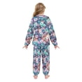 thumbnail image 3 of BZSMCE Unisex Fluffy Pajama Set Floral Fantasy Mosaic Printed, 3 of 8