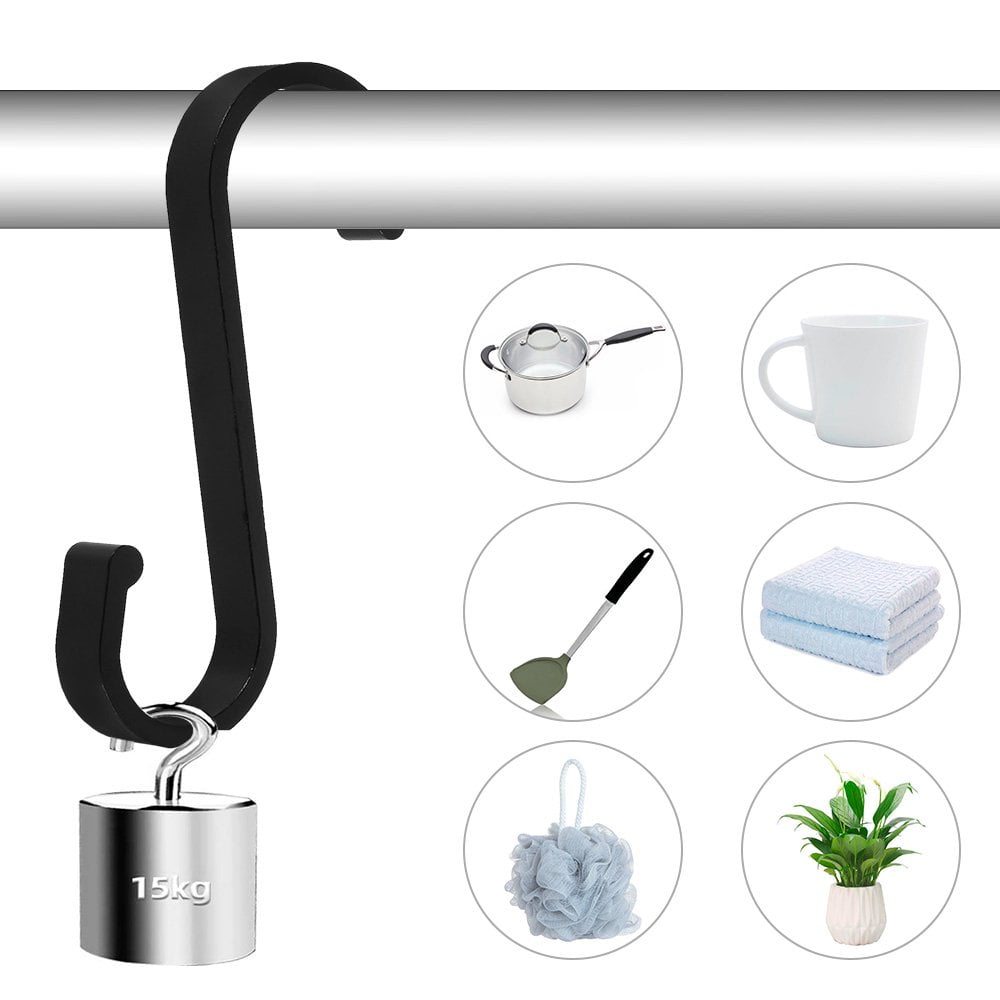 S Hooks 12Pcs Multi purpose S Hooks Towel Bar Rack Hanger Bathroom Hook Tool for Kitchen Bathroom Bedroom Office Closet Black Walmart