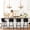 26" Black, variant on Carolayne Set of 4 Modern Faux Leather Bar Stools, 26” Counter Height for Kitchen Island, Dark Brown