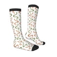 thumbnail image 3 of Fotbe Hand Drawn Snake print Women's Men's Novelty Crew Socks Cotton Socks Knee High Socks for Walking,Running,Nurses,Pregnancy, 3 of 9