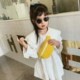 thumbnail image 5 of Kids Canvas Fanny Waist Bag Girls Chest Bum Pack Crossbody Pouch (Yellow), 5 of 10