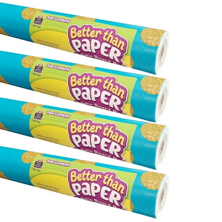 UPC: 0088231923473 | Teacher Created Resources Better Than Paper Bulletin Board Roll  4  x 12   Teal Confetti  Pack of 4