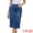 Blue, variant on Women's Split Back Pockets Knee Length Pencil Skirt Large Blue