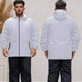 thumbnail image 2 of Waterproof Rain Suit Jacket & Trouser Suit, Breathable Jacket with Pants, 2 Pcs Rainwear with Hooded, 2 of 5