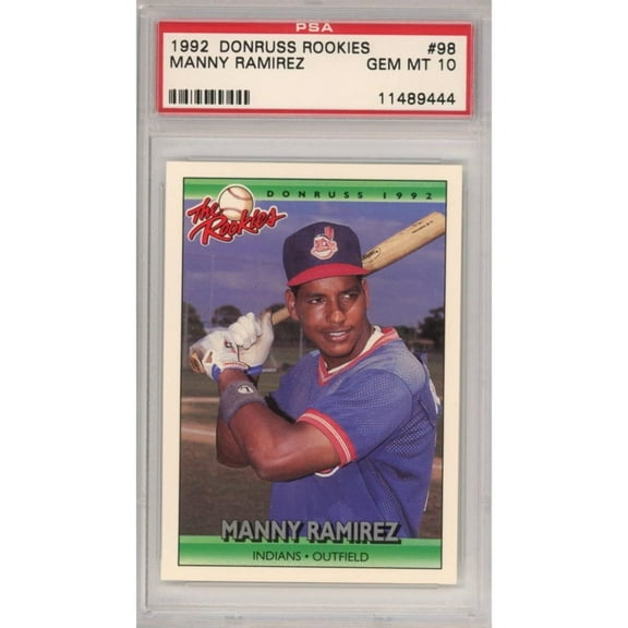 Graded 1992 Donruss Manny Ramirez #98 Rookie RC Baseball Card PSA 10 Gem Mint