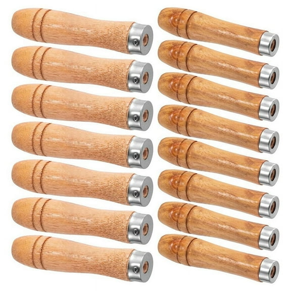 20 Pcs wooden file handle-Wood color