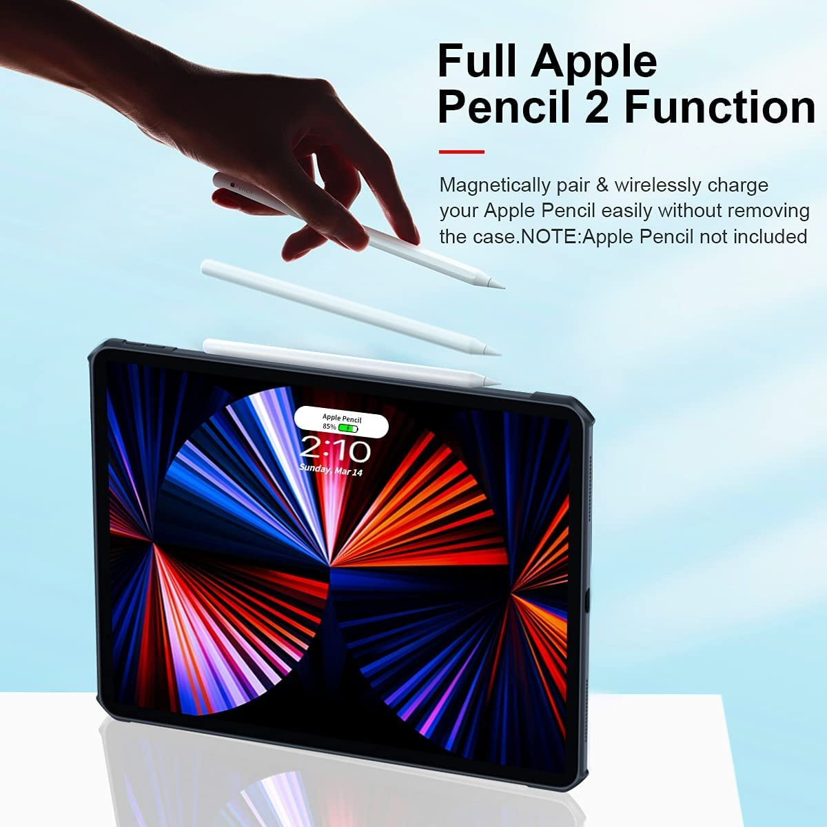 XUNDD Upgraded Case For iPad Air 4 10.9" 2020 with Apple Pencil Support Black