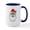 White/Navy Inside, variant on CafePress - Cute Santa Head Mugs - 15 oz Ceramic Large White Novelty Mug