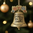 thumbnail image 2 of United States 250th Anniversary Bell Ornament, Metal Hanging Bell Christmas Tree Decorations, Vintage-Style Cast Metal Doorbell Decoration with Commemorative Detailing (A), 2 of 3
