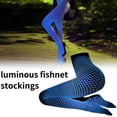 thumbnail image 2 of Glow In The Dark Fishnet Stockings Stylish Party Club MeshPantyhose NEW O3X3, 2 of 8