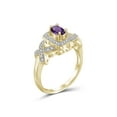 thumbnail image 3 of JewelersClub Amethyst Ring Birthstone Jewelry – 0.50 Carat Amethyst 14K Gold Plated Silver Ring Jewelry with White Diamond Accent – Gemstone Rings with Hypoallergenic 14K Gold Plated Silver Band, 3 of 4