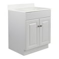 thumbnail image 3 of Design House 591172 Wyndham 2-Door Bathroom Vanity with Cultured Marble Single Hole Solid White Vanity Top, Unassembled, 25x22, White, 3 of 18
