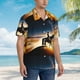 thumbnail image 3 of Balery Azure Sky Western Desert Cowboy Camisas hawaianas de manga corta para hombre, camisas playeras de corte holgado, camisas de vacaciones con botones,Large, 3 of 7