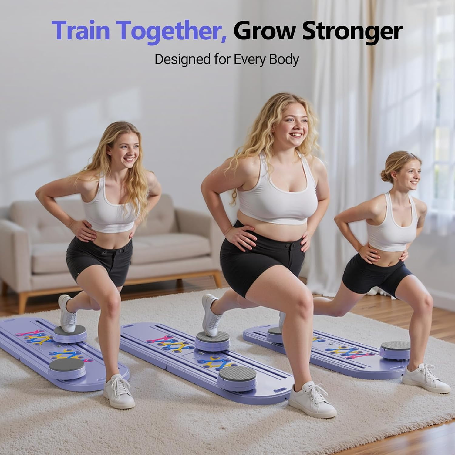Pilates Board, Portable Pilates Reformer Machine for Home Workout, Easy-to-Use Pilates Sliding Board for Full Body Toning, Lightweight Fitness Gear for Beginners & Busy Moms