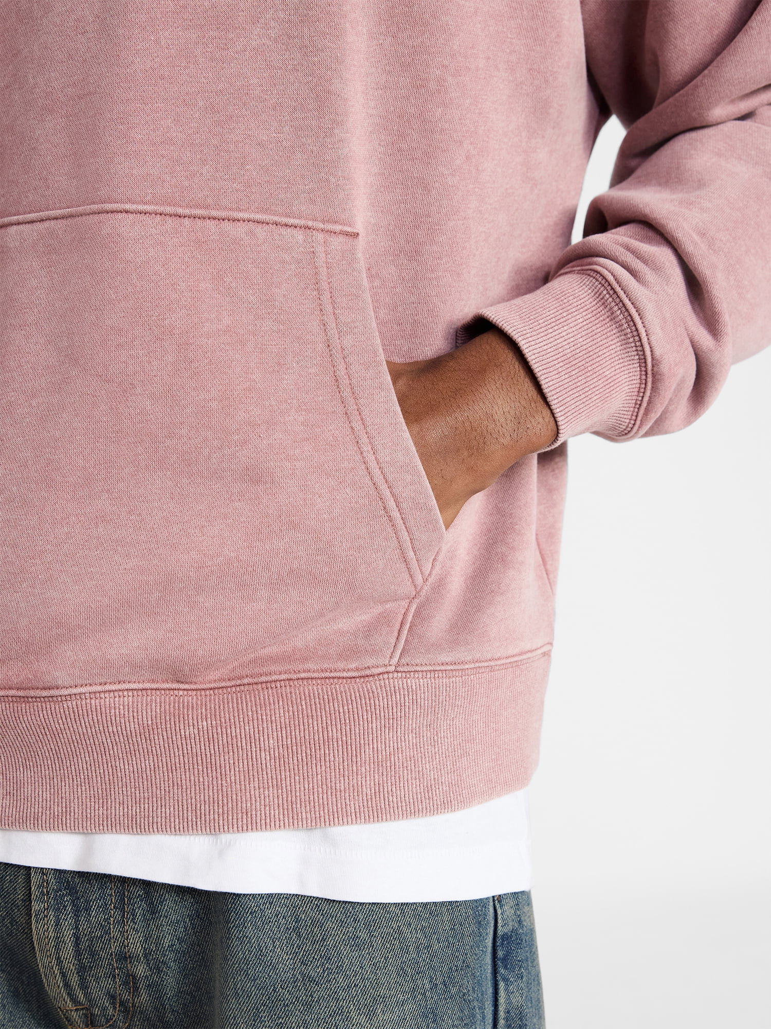 No Boundaries Oversized Hoodie with Long Sleeves, Men's XS-4XLT