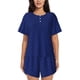 thumbnail image 1 of Fotbe Navy Blue Conjunto de Pijama Estampado para Mujer, 2 Piezas, Ropa de Dormir con Camiseta de Manga Corta y Shorts Suaves-XX-Large, 1 of 6