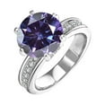 thumbnail image 2 of 5ct Moissanite Wedding Bands for Women Round Cut D Color VVS1 925 Sterling Silver Diamond Rings Moissanite Engagement Rings with Certificate, 2 of 9