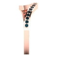 thumbnail image 4 of 0.21 ct Brilliant Round Cut Natural London Blue Topaz 18K Rose Gold Stackable Band SZ 3.75, 4 of 6