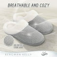 thumbnail image 3 of Bergman Kelly USA Women's Scuff Clog Coral Fleece Memory Foam Slippers Indoor / Outdoor House Shoes (Bubbles Collection), 3 of 8