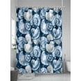thumbnail image 5 of Fsddascl Blue Ocean Conch Shower Curtain Set - Small 36" x 72" Washable Bathtub Curtain with 12 Hooks, Nautilus Summer Coastal Vintage Waterproof Fabric Stall Shower Curtains for Bathroom/Bathtub, 5 of 6