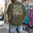 thumbnail image 5 of Christian Graphic T Shirts for Men Trust God's Plan Vintage Acid Wash Tshirt Oversized Faith Back Print Tshirts Short Sleeve Casual Streetwear Summer Tops, 5 of 6