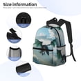 thumbnail image 3 of Disketp Cloud Sky Green Dragon Mochila Ligera Clásica con Múltiples Bolsillos, Mochila Casual para Hombre y Mujer, Ideal para Escuela, Trabajo y Viajes, 3 of 6