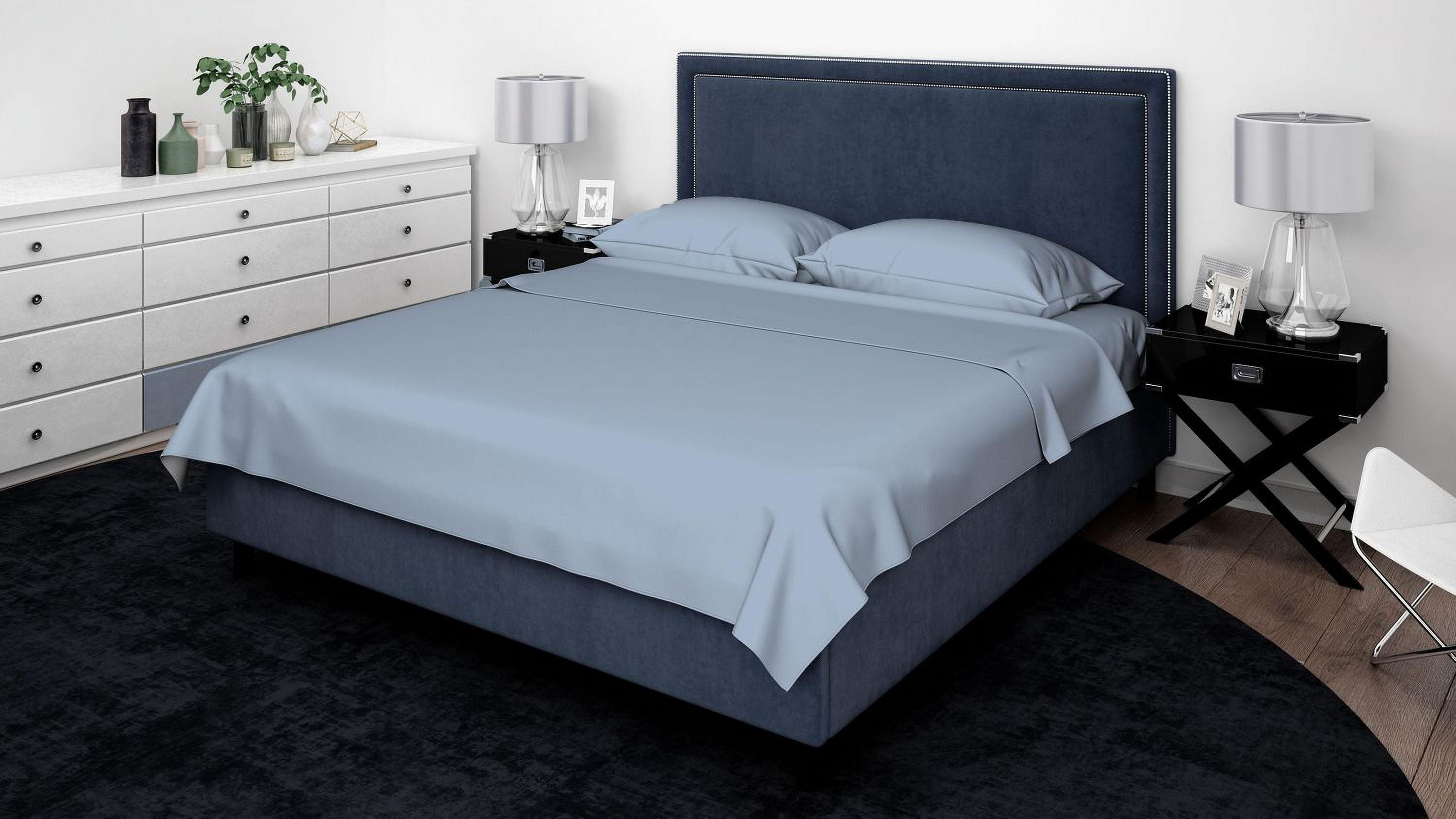 Johnson Home 500 Thread Count Cotton Sheet Set Sky Blue (Queen)