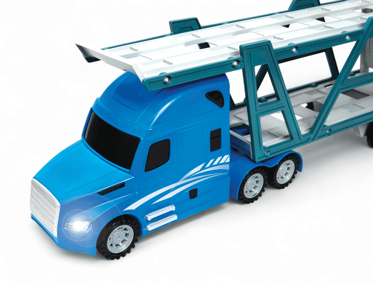 Adventure Force Big Rig Transporter Toy Truck Play Set – 12-Piece Carrier with Cars & Accessories