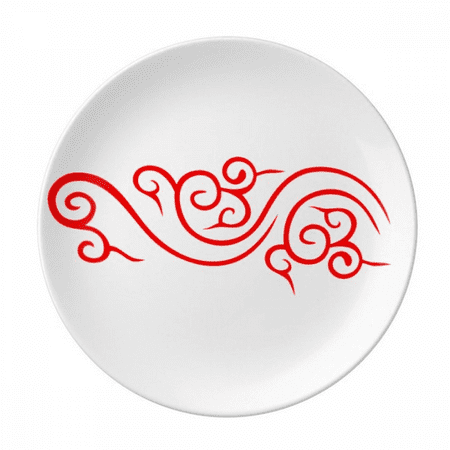

Cloud Auspicious Symbol China Plate Decorative Porcelain Salver Tableware Dinner Dish