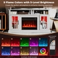 thumbnail image 6 of Costway 58" Fireplace TV Stand with LED Lights Entertainment Center for 65 Inch TV White, 6 of 10