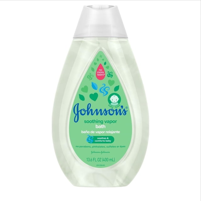 Baño para bebé Johnson's Baby Vapor Calmante 400 ml Hipoalergénico