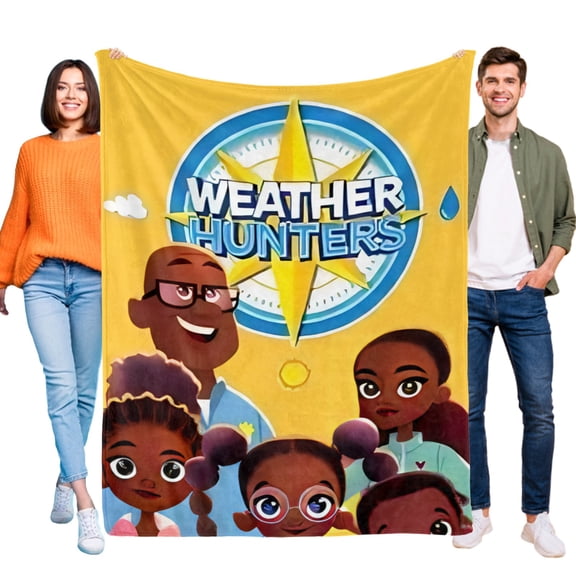 Weather Hunters-Anti-Pilling Flannel Blanket Soft Lightweight Plush Fuzzy Cozy Luxury Blanket for Home and Kitchen Use – Perfect for Kids and Adults 52"*60"(130cm*150cm)