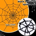 thumbnail image 2 of Spider Webs Halloween Decorations Outdoor, 10.5ft Black Fake Spider Web, Scary Haunted House Outdoor Wall Decor for Halloween Party Hanging Decorations, 2 of 7