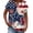 Navy(American Flag Stars), variant on Iaqnaocc Womens Shirts 250 Anniversary Usa 4th Of July Short Sleeve Button V Neck Patriotic American Flag Butterfly Tees Vintage 2026 Summer Festival Tee Shirts Dark Blue M