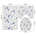 thumbnail image 3 of White Daisy Flower Pattern Bathroom Rugs Sets 3 Piece,Toilet Cover Set,Absorbent Non Slip Bathroom Mats Sets with U-Shaped Contour Rug Toilet Rug Set, 3 of 5