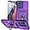 Purple with camera cover Military-Grade 2nd gen, variant on for Motorola Moto G 5G 2024 / Moto G Play 5G 2024 Case with Camera Lens Cover HD Screen Protector, Dual Layer -Grade Drop Tested  Ring Holder Kickstand Protective Phone Case (Mint)