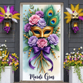 thumbnail image 5 of Purple Crawfish Mardi Gras Banner Colorful Beads Welcome Display Ornate Mask Gold Feathers Crawfish Backdrop for Mardi Gras Party Carnival Celebration New Orleans Event, 5 of 9
