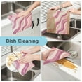 thumbnail image 2 of Yayeee 6 Pack Kitchen Dish Cloths for Washing Dishes Soft Absorbent Microfiber Towels, Pink Brown Pattern, 2 of 9