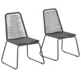 thumbnail image 1 of vidaXL Outdoor Chairs 2 pcs Poly Rattan Black, 1 of 4