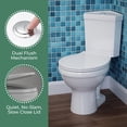 thumbnail image 3 of Corner Bathroom Toilet 2 Piece Round Dual Flush Watersense - ADA Porcelain Toilet Renovators Supply, 3 of 15