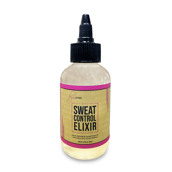 by L. Jones Regular Strength Sweat Control Elixir – Scalp Antiperspirant Serum for Humidity & Sweat | Extends Silk Press, Reduces Frizz & Reversion | For Natural & Relaxed Hair (Regular Strength)