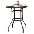 thumbnail image 6 of Lowestbest 31"x 31" x 40" Bar Table, Outdoor table, Wrought Iron Glass High Table, furniture Outdoor Patio Table, Brown, 6 of 8