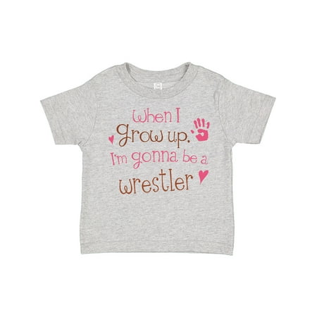 

Inktastic Wrestling Future Wrestler Girls Gift Toddler Boy or Toddler Girl T-Shirt